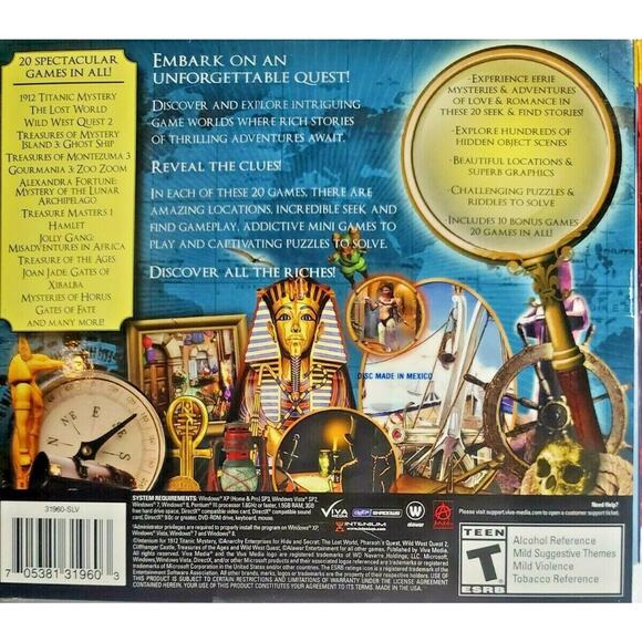 Y2k Lot 40+ Viva Legacy Hidden Object Mysteries Mystery Adventure PC Game CD-ROM - Picture 7 of 11